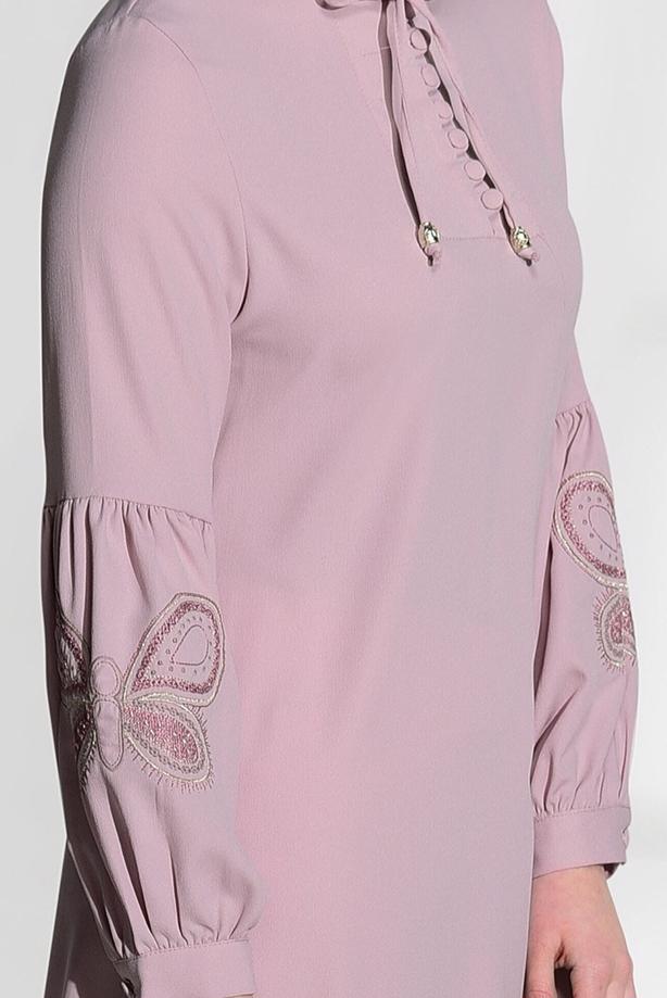 Vêtements hijab  EMBROIDERY DETAIL TUNIC T 681  - TRENDTESETTÜR