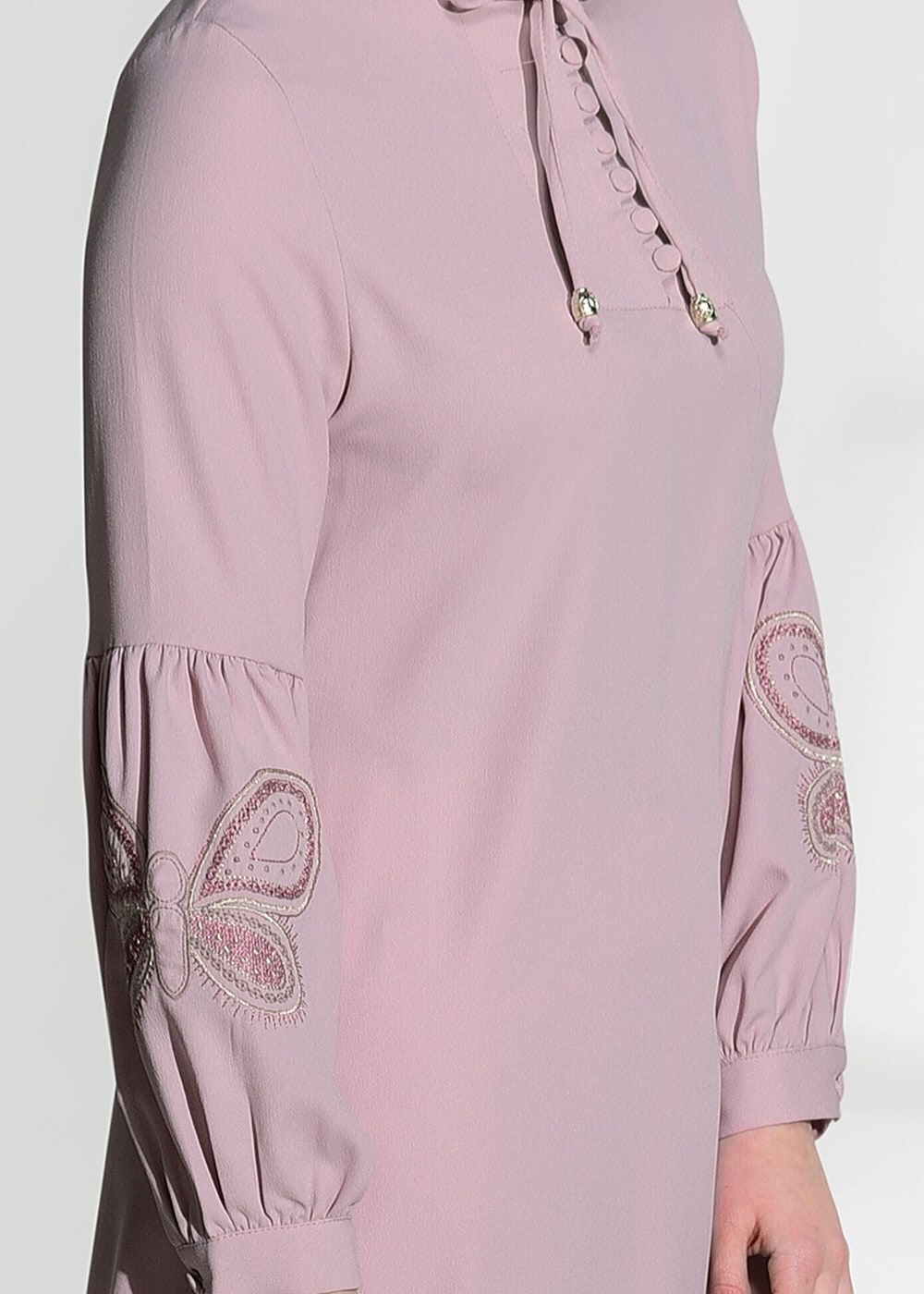 Vêtements hijab ROSE TUNIQUE DETAIL BRODERIE T 681