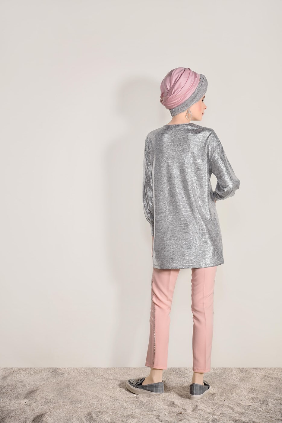 Vêtements hijab GRIS TUNIQUE T 730 