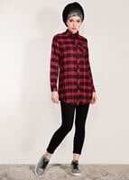 Hijab clothing RED CHECKED TUNIC 0809 