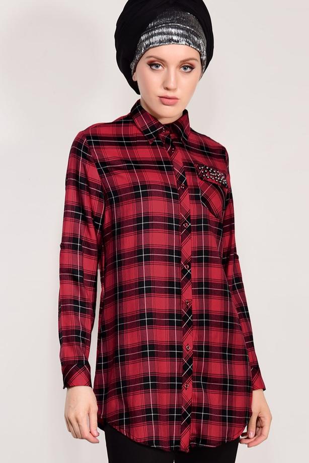 Vêtements hijab  CHECKED TUNIC 0809  - TRENDTESETTÜR