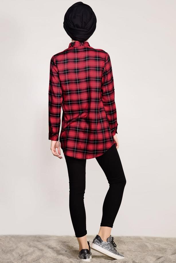 Vêtements hijab  CHECKED TUNIC 0809  - TRENDTESETTÜR