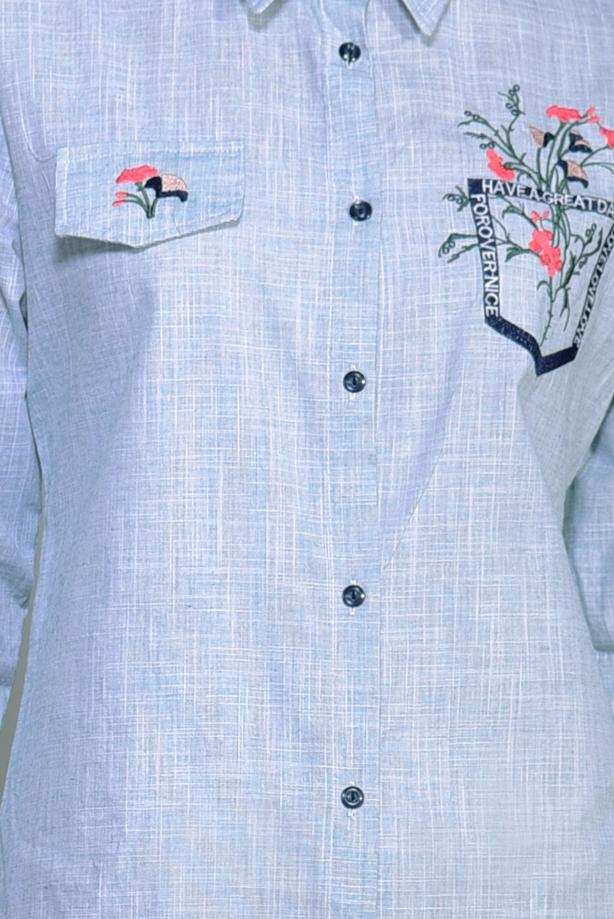 Vêtements hijab  EMBROIDERY DETAIL TUNIC T 1109  - TRENDTESETTÜR