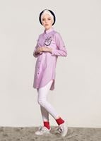 Vêtements hijab POUDRE TUNIQUE DETAIL BRODERIE T 1109