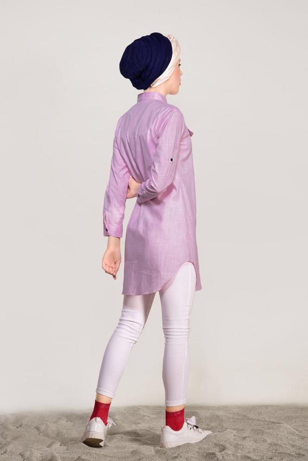 Vêtements hijab  EMBROIDERY DETAIL TUNIC T 1109  - TRENDTESETTÜR