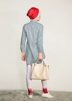 Hijab clothing GREEN EMBROIDERY DETAIL TUNIC T 1109 