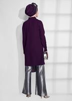 Hijab clothing PURPLE PLEAT DETAIL TUNIC T 1172 