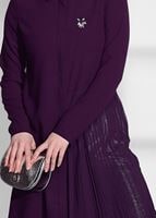 Hijab clothing PURPLE PLEAT DETAIL TUNIC T 1172 