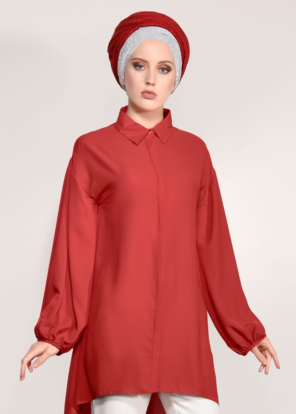 Vêtements hijab ROUGE TUNIQUE SALAS 1303