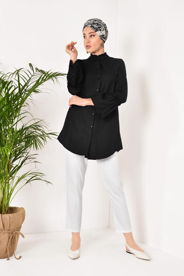 Vêtements hijab  RUFFLE DETAIL TUNIC T 1371  - TRENDTESETTÜR