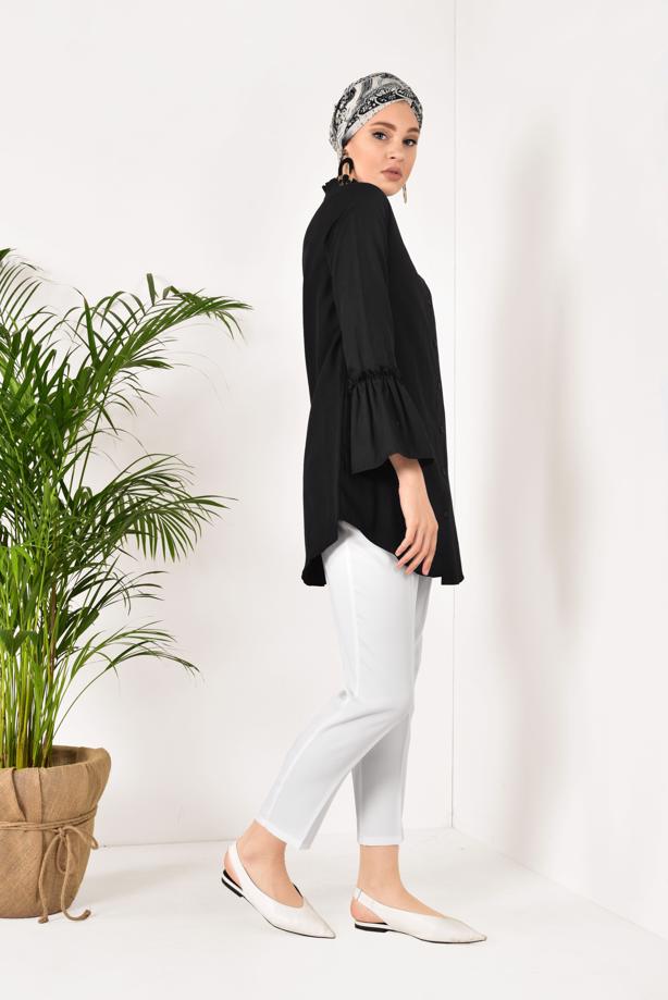 Vêtements hijab  RUFFLE DETAIL TUNIC T 1371  - TRENDTESETTÜR