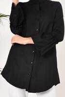 Vêtements hijab NOIR TUNIQUE À VOLANTS T 1371