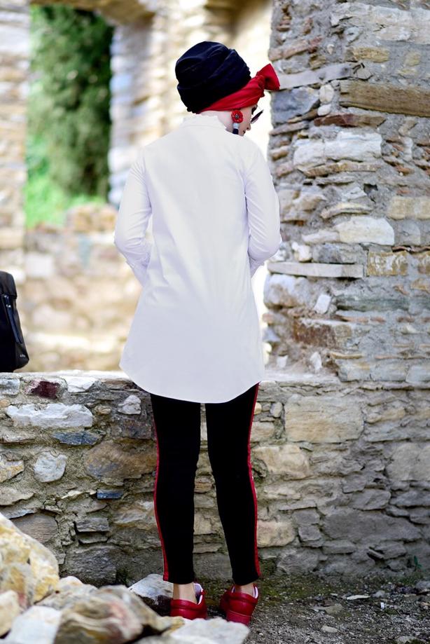 Vêtements hijab  RUFFLE DETAIL TUNIC T 1371  - TRENDTESETTÜR