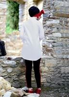 Vêtements hijab CRÈME TUNIQUE À VOLANTS T 1371