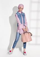 Vêtements hijab POUDRE TUNIQUE À VOLANTS T 1371