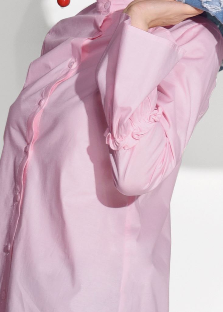 Vêtements hijab POUDRE TUNIQUE À VOLANTS T 1371