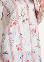 Tesettür giyim PUDRA T 2160 M Fashion-Çiçek Desenli Tunik