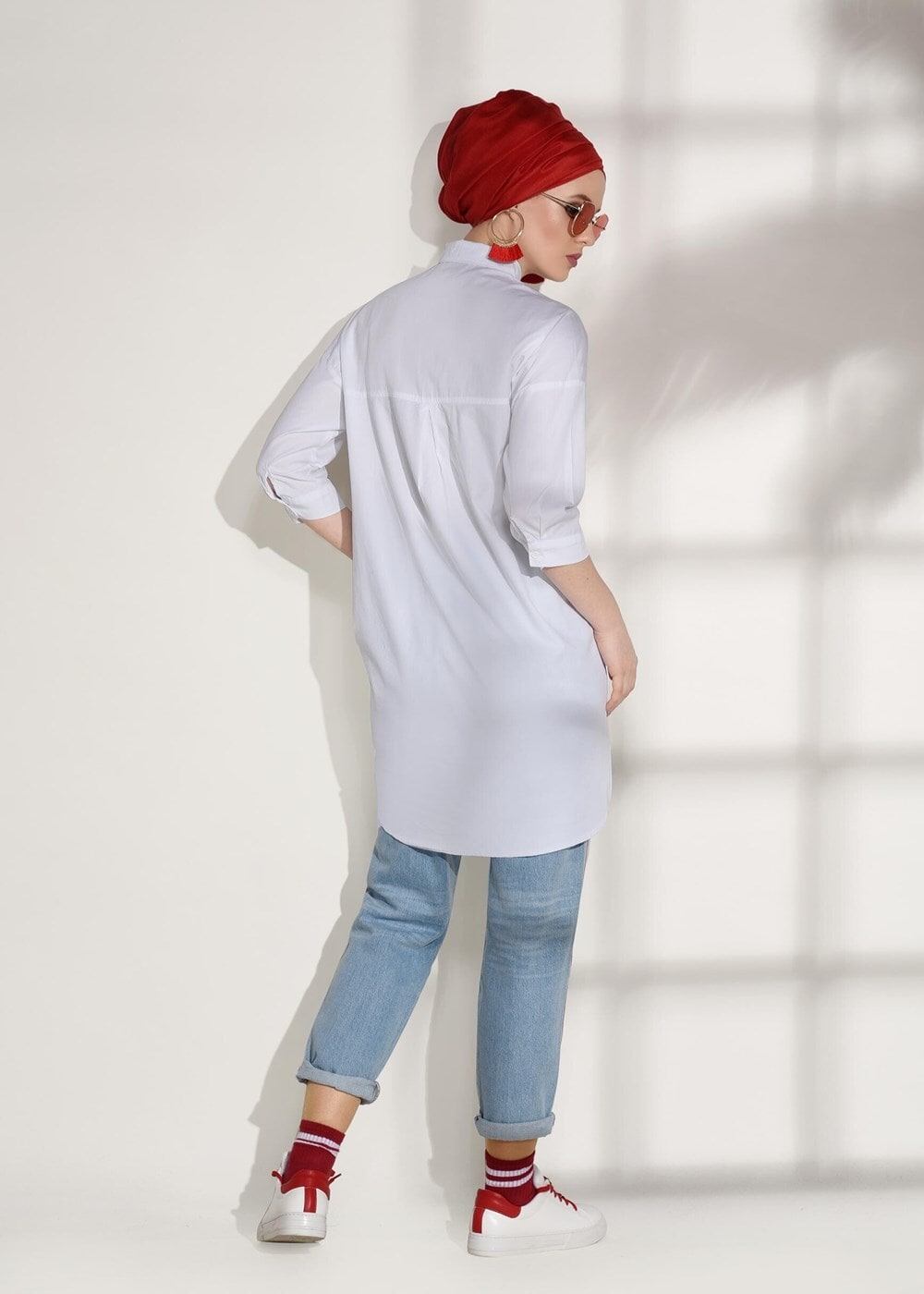 Vêtements hijab BLANC TUNIQUE DÉTAILLÉE BOUTONS 2624