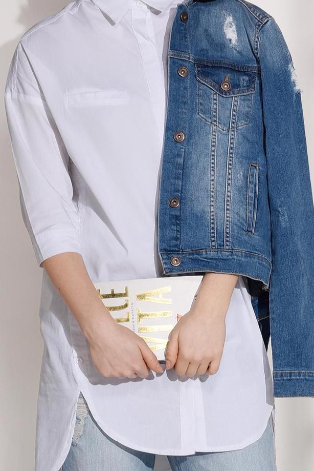 Vêtements hijab  BUTTON DETAILED TUNIC 2624  - TRENDTESETTÜR