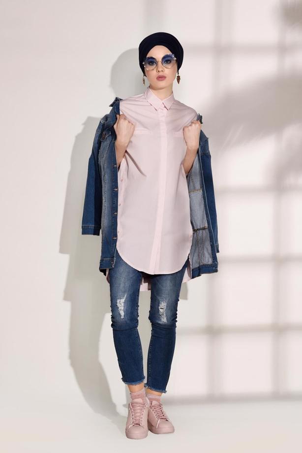 Hijab clothing  BUTTON DETAILED TUNIC 2624  - TRENDTESETTÜR