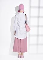 Tesettür giyim BEYAZ T 2707 Ksd- İşleme Detaylı Tunik