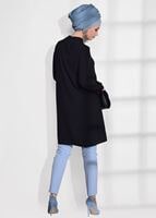 Vêtements hijab NOIR TUNIQUE DÉTAIL POCHE 2962