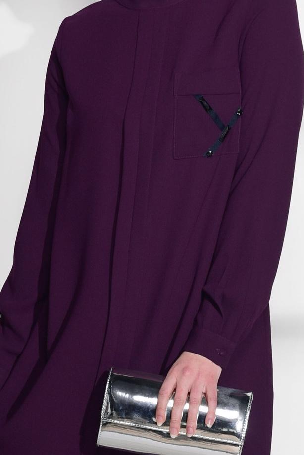 Vêtements hijab  POCKET DETAIL TUNIC 2962  - TRENDTESETTÜR