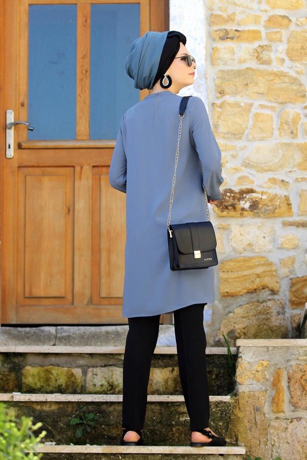 Vêtements hijab  POCKET DETAIL TUNIC 2962  - TRENDTESETTÜR