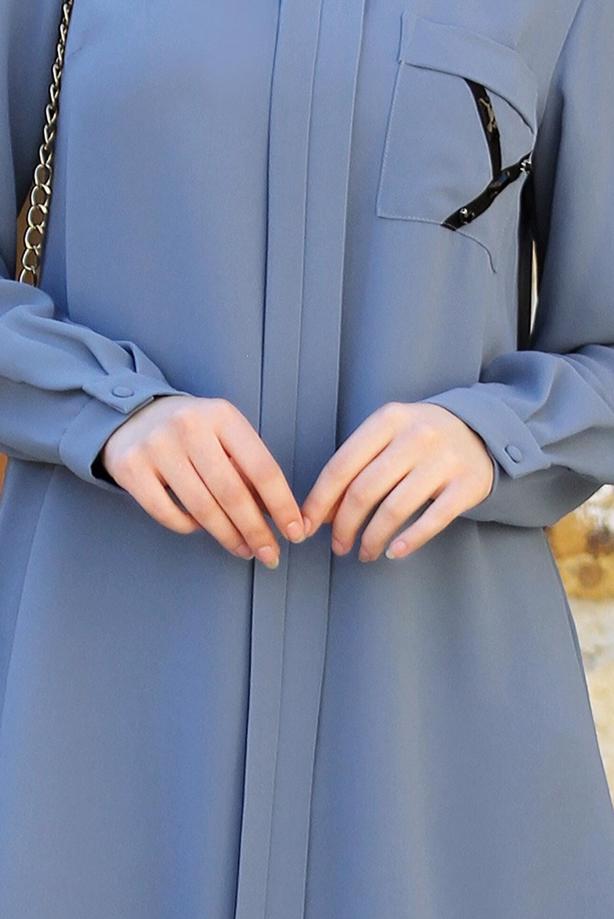Vêtements hijab  POCKET DETAIL TUNIC 2962  - TRENDTESETTÜR