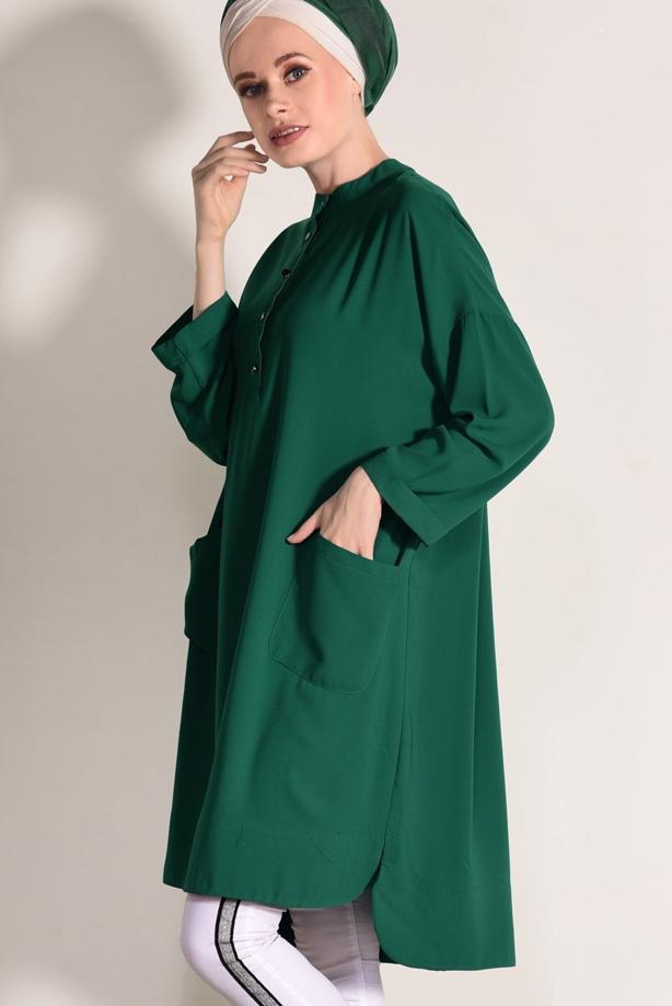 Vêtements hijab  POCKET DETAIL BOOTH TUNIC 3103  - TRENDTESETTÜR