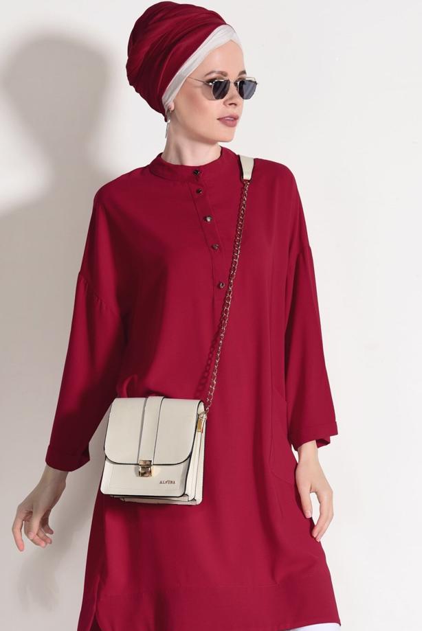 Vêtements hijab  POCKET DETAIL BOOTH TUNIC 3103  - TRENDTESETTÜR