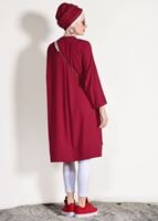 Vêtements hijab ROUGE TUNIQUE BOOTH AVEC POCHES 3103