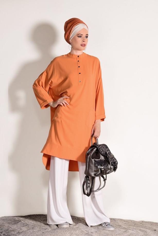 Vêtements hijab  POCKET DETAIL BOOTH TUNIC 3103  - TRENDTESETTÜR