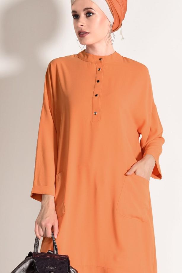 Vêtements hijab  POCKET DETAIL BOOTH TUNIC 3103  - TRENDTESETTÜR