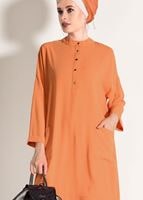 Vêtements hijab ORANGE TUNIQUE BOOTH AVEC POCHES 3103