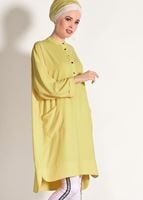 Vêtements hijab JAUNE TUNIQUE BOOTH AVEC POCHES 3103