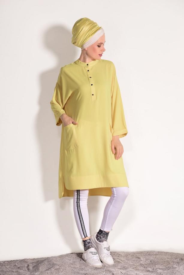 Vêtements hijab  POCKET DETAIL BOOTH TUNIC 3103  - TRENDTESETTÜR