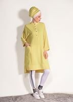 Vêtements hijab JAUNE TUNIQUE BOOTH AVEC POCHES 3103