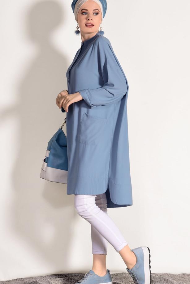 Vêtements hijab  POCKET DETAIL BOOTH TUNIC 3103  - TRENDTESETTÜR