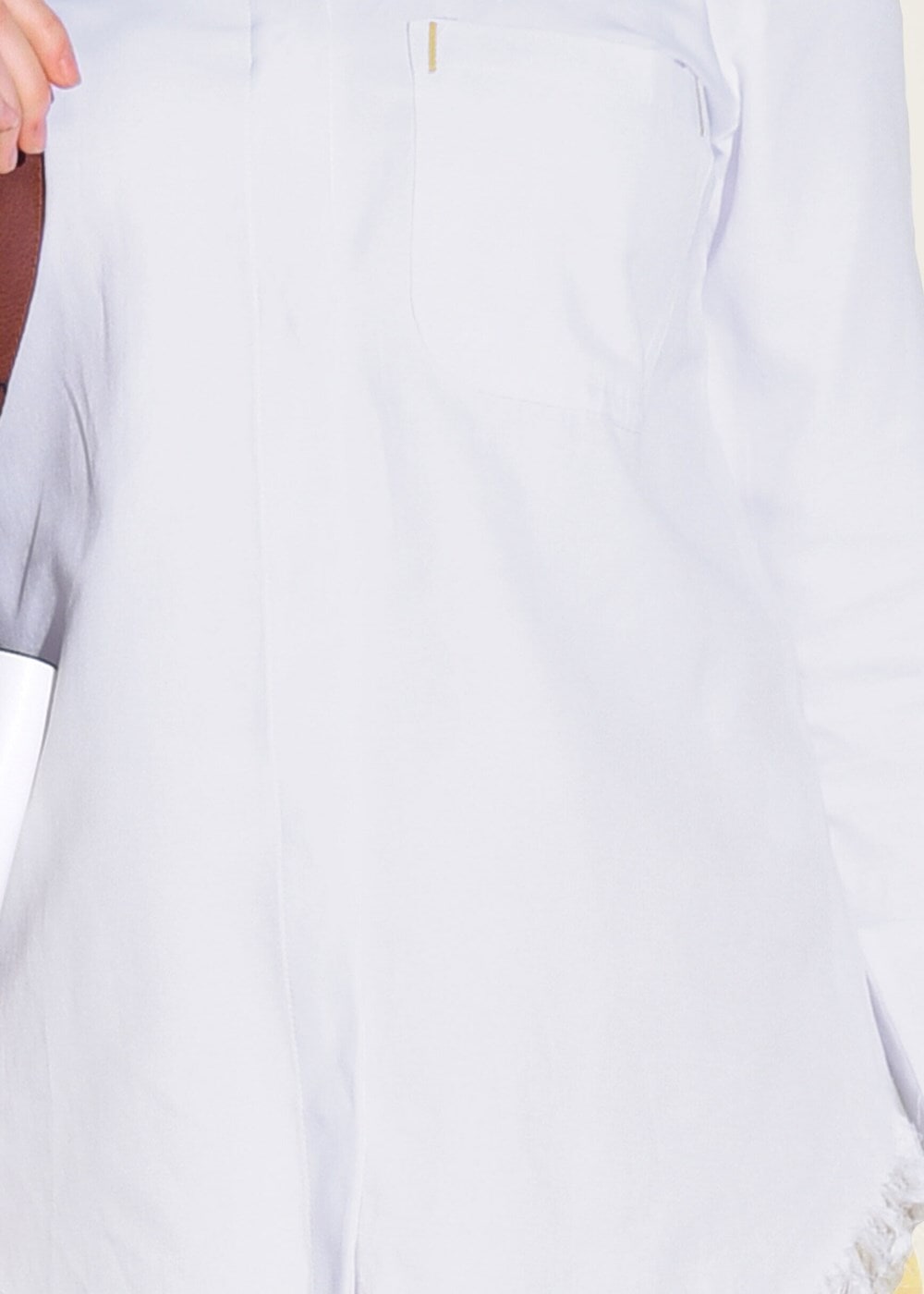 Tesettür giyim BEYAZ PÜSKÜL DETAYLI BLUZ 3338