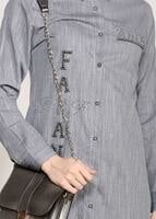 Vêtements hijab GRIS TUNIQUE PERLE 3429