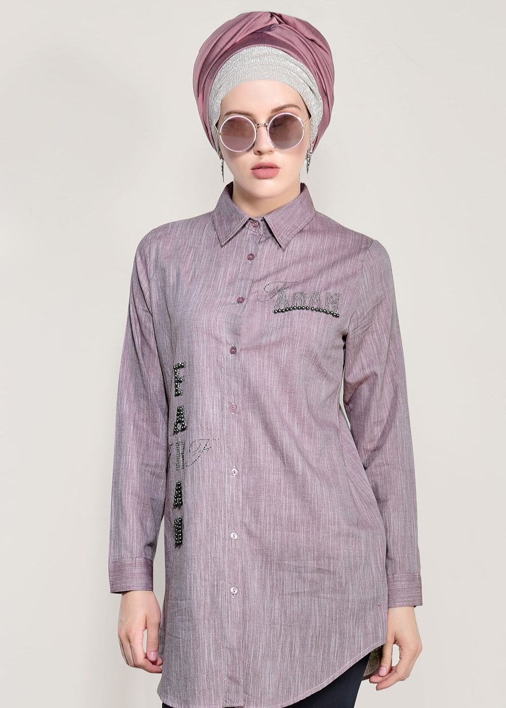 Vêtements hijab ROSE TUNIQUE PERLE 3429