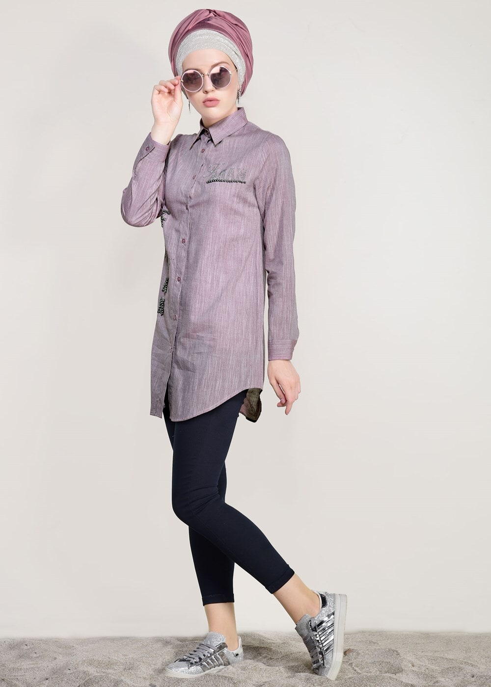 Vêtements hijab ROSE TUNIQUE PERLE 3429