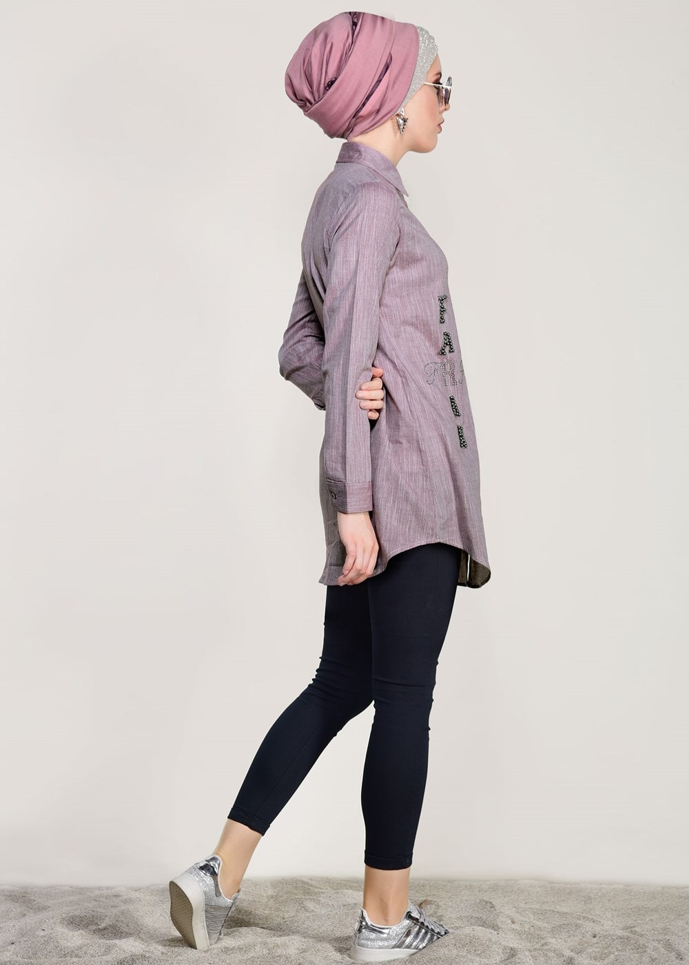 Vêtements hijab ROSE TUNIQUE PERLE 3429