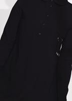 Tesettür giyim SİYAH T 3465 Asmiray- Cep Detaylı Tencel Tunik