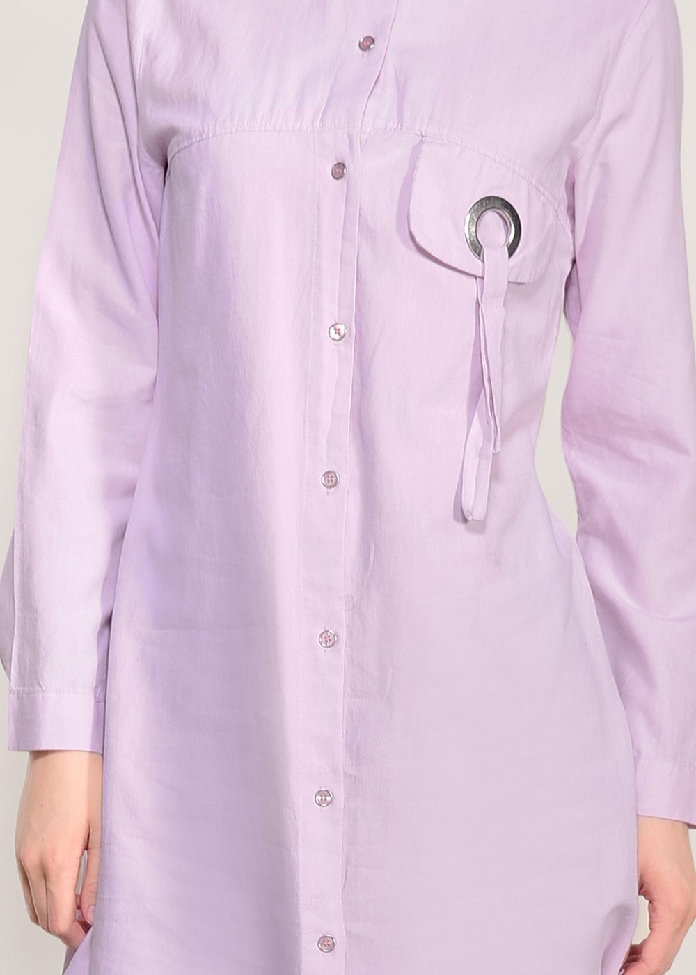 Hijab clothing POWDER FRINGE DETAILED TUNIC 3529 