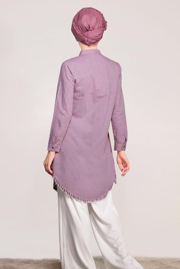 Vêtements hijab  FRINGE DETAILED TUNIC 3529  - TRENDTESETTÜR
