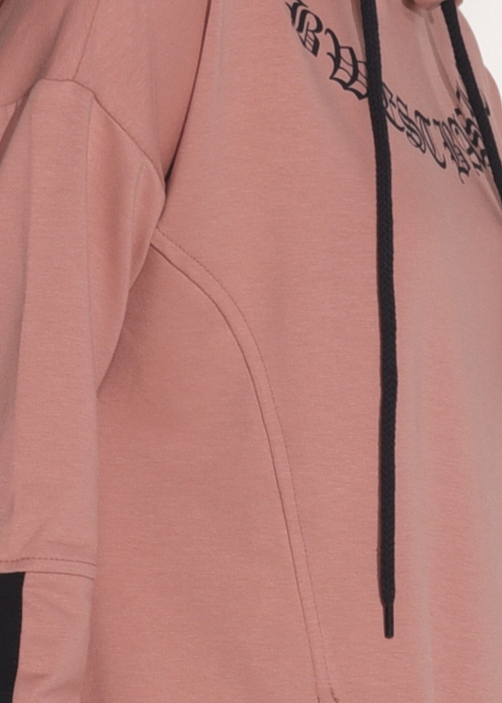 Tesettür giyim PUDRA KAPÜŞONLU SPOR TUNİK 3608