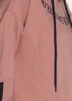 Tesettür giyim PUDRA KAPÜŞONLU SPOR TUNİK 3608