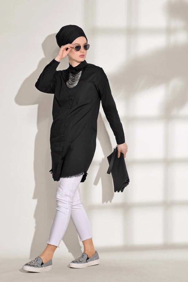 Vêtements hijab  POCKET DETAILED SPORTS TUNIC 3614  - TRENDTESETTÜR